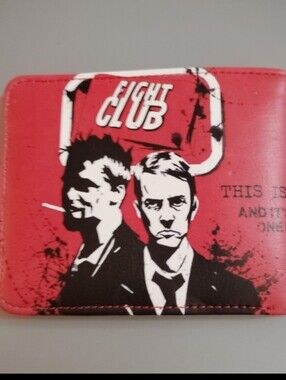 New fight club Brad pitt anime manga leather wallet